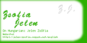 zsofia jelen business card